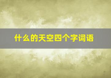 什么的天空四个字词语