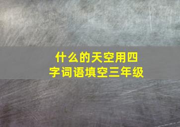 什么的天空用四字词语填空三年级