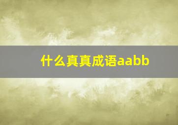 什么真真成语aabb