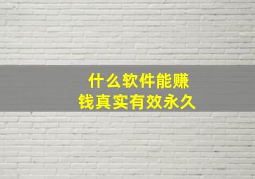 什么软件能赚钱真实有效永久