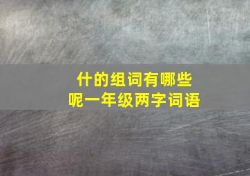 什的组词有哪些呢一年级两字词语