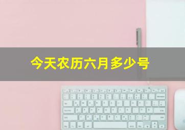 今天农历六月多少号