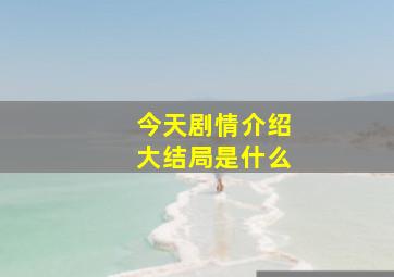 今天剧情介绍大结局是什么