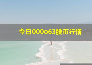 今日000o63股市行情