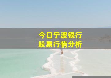 今日宁波银行股票行情分析