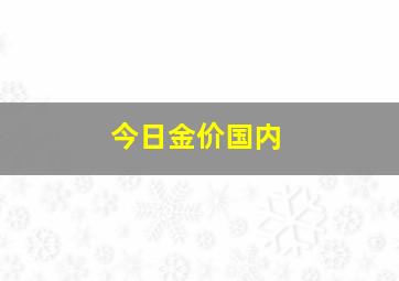 今日金价国内