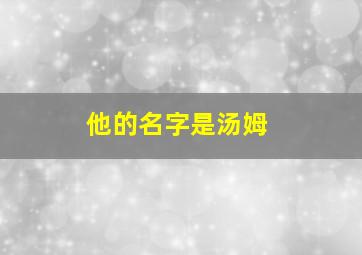 他的名字是汤姆