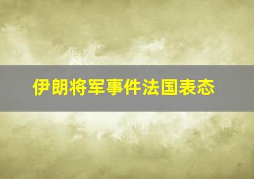 伊朗将军事件法国表态