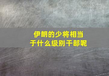 伊朗的少将相当于什么级别干部呢