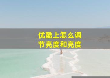 优酷上怎么调节亮度和亮度