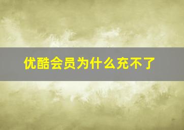 优酷会员为什么充不了