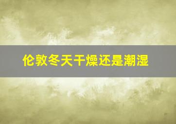 伦敦冬天干燥还是潮湿