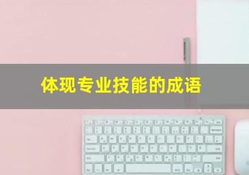 体现专业技能的成语