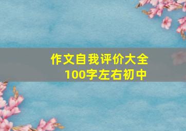 作文自我评价大全100字左右初中