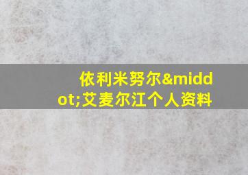 依利米努尔·艾麦尔江个人资料