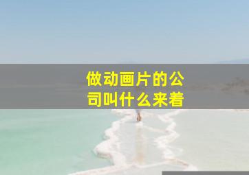 做动画片的公司叫什么来着