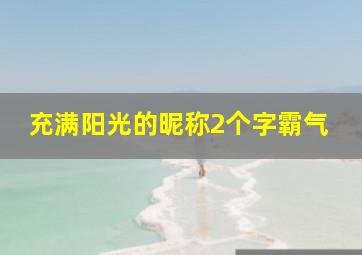 充满阳光的昵称2个字霸气