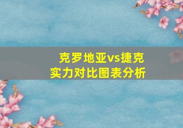 克罗地亚vs捷克实力对比图表分析