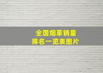 全国烟草销量排名一览表图片