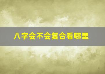 八字会不会复合看哪里