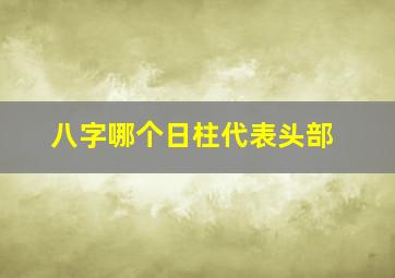 八字哪个日柱代表头部