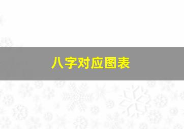 八字对应图表