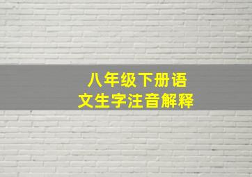 八年级下册语文生字注音解释