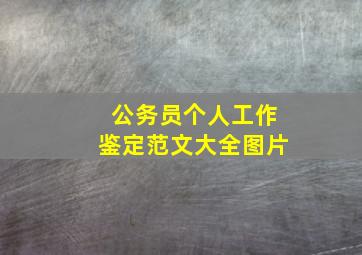 公务员个人工作鉴定范文大全图片