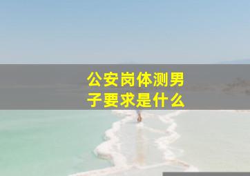 公安岗体测男子要求是什么