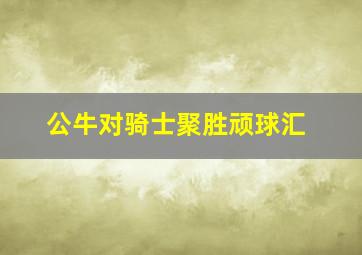 公牛对骑士聚胜顽球汇