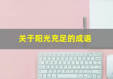 关于阳光充足的成语