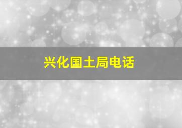 兴化国土局电话