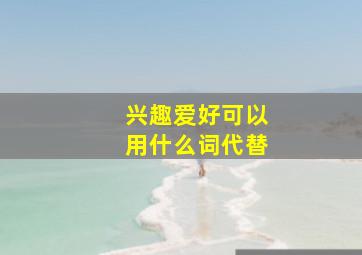 兴趣爱好可以用什么词代替