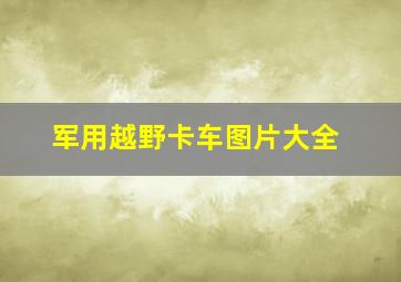 军用越野卡车图片大全