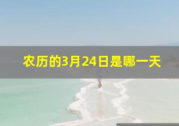 农历的3月24日是哪一天