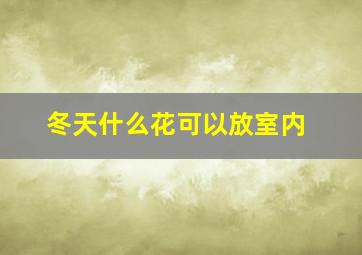 冬天什么花可以放室内