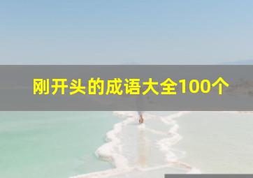 刚开头的成语大全100个