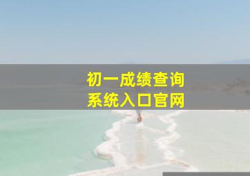 初一成绩查询系统入口官网