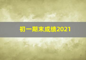 初一期末成绩2021