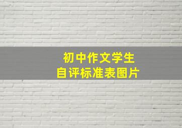 初中作文学生自评标准表图片