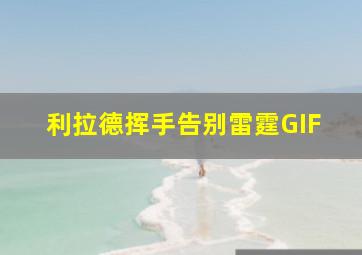 利拉德挥手告别雷霆GIF