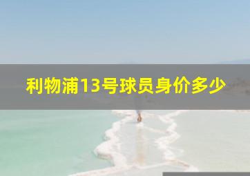 利物浦13号球员身价多少