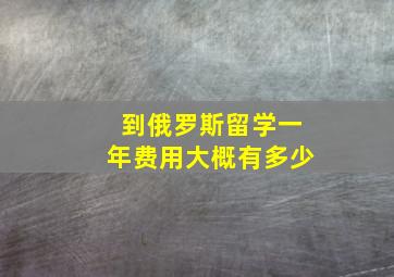 到俄罗斯留学一年费用大概有多少