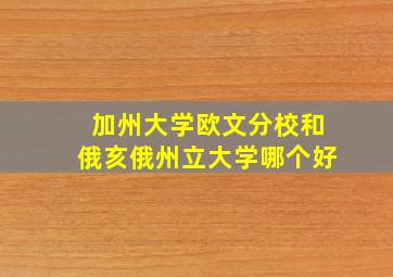 加州大学欧文分校和俄亥俄州立大学哪个好