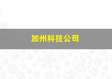 加州科技公司