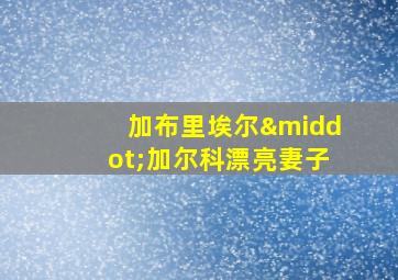 加布里埃尔·加尔科漂亮妻子