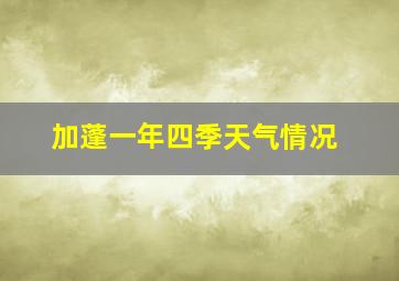 加蓬一年四季天气情况