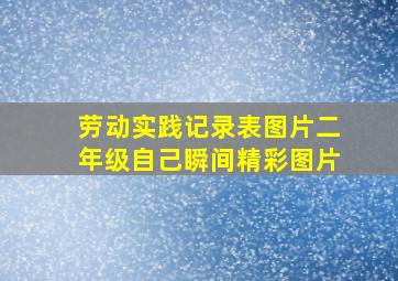 劳动实践记录表图片二年级自己瞬间精彩图片