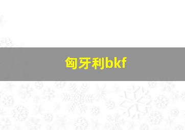 匈牙利bkf