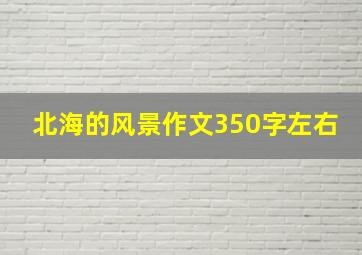 北海的风景作文350字左右